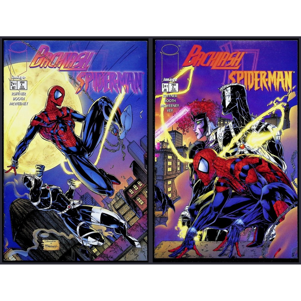 Backlash / Spider-Man Complete Set Issues‎ 1-2 Image Marvel 1996 Venom Booth
